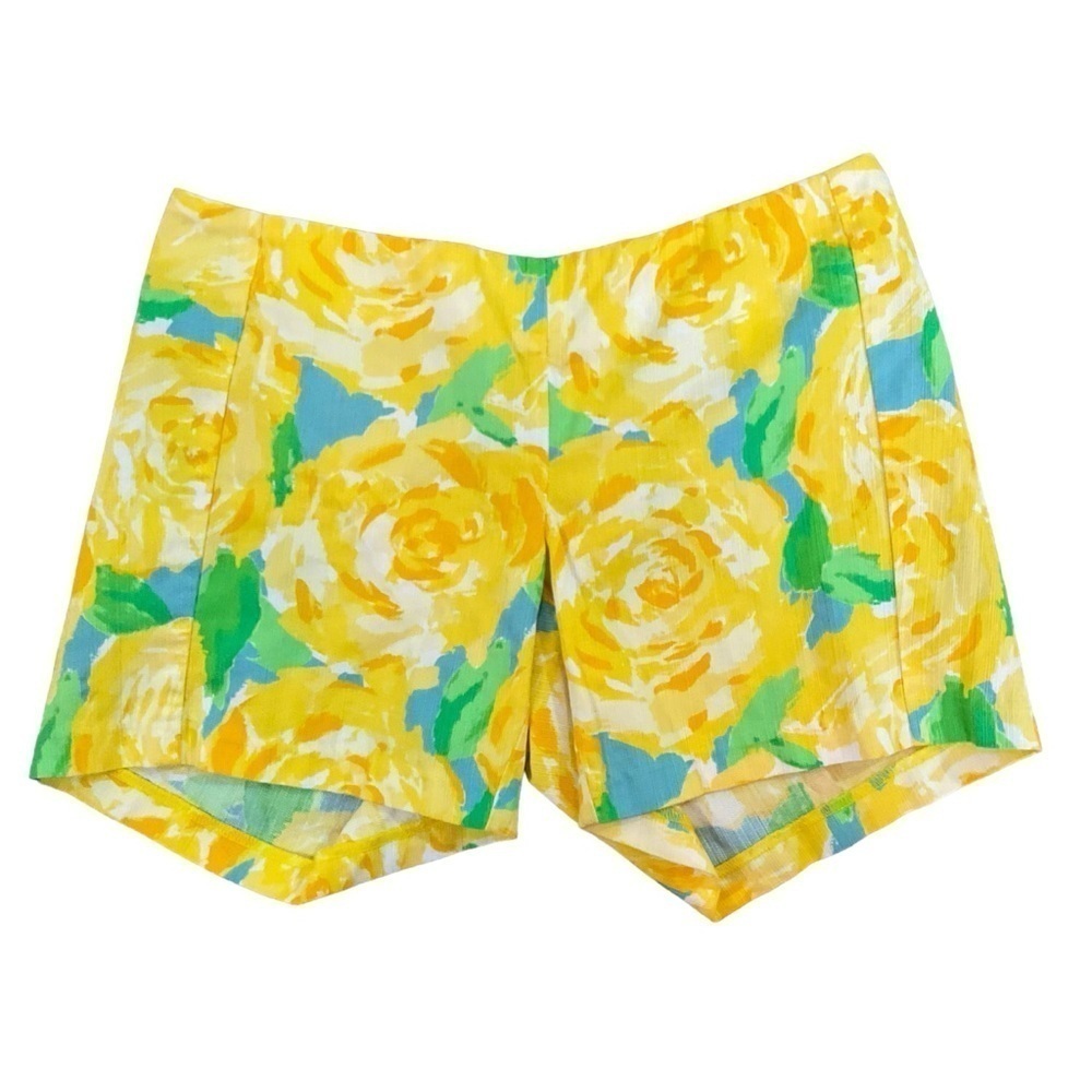 Lilly Pulitzer Deenie Short Size 0 Yellow Floral